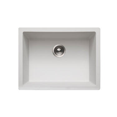 Houzer Quartztone 24 inch Granite Composite Undermount Single Bowl Kitchen Sink